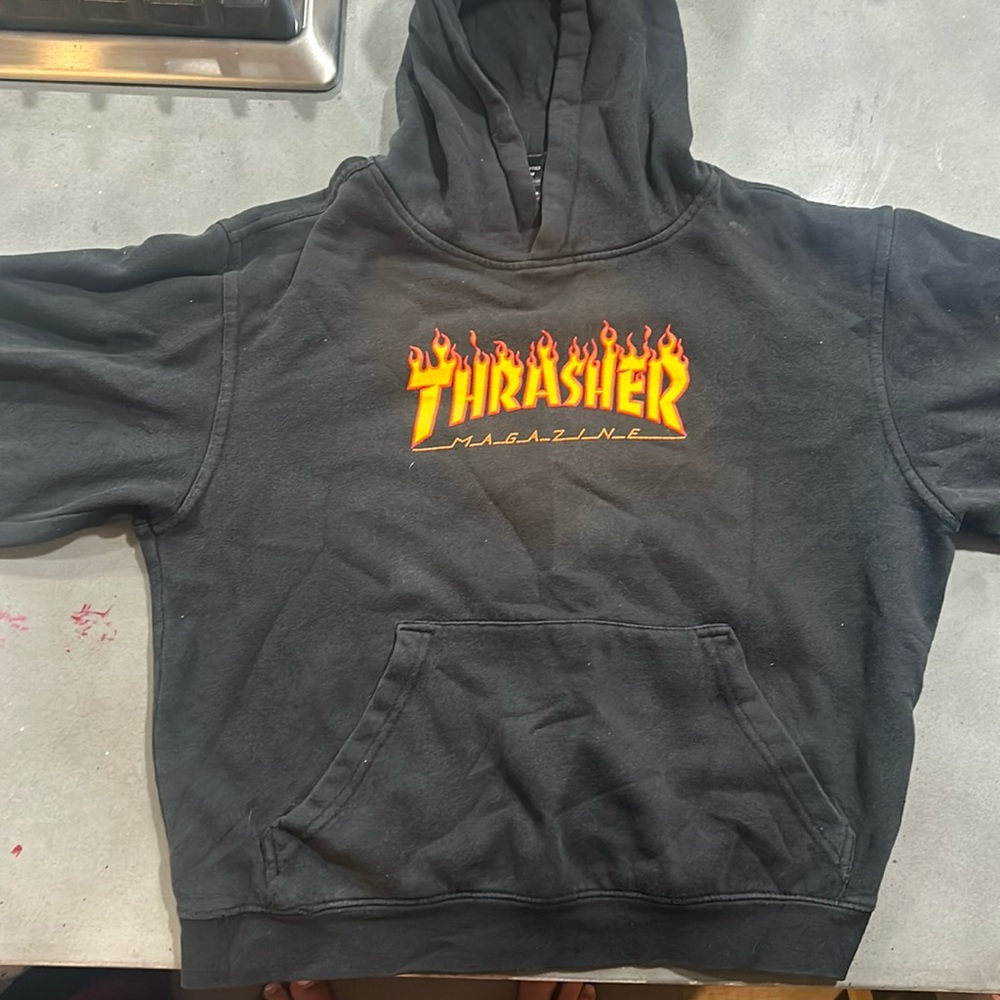 Black thrasher hoodie